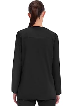 Amazon.com: Cherokee Scrub for Women Snap Front Jacket with